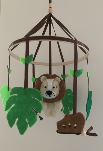 Baby crib mobile safari - baby,
